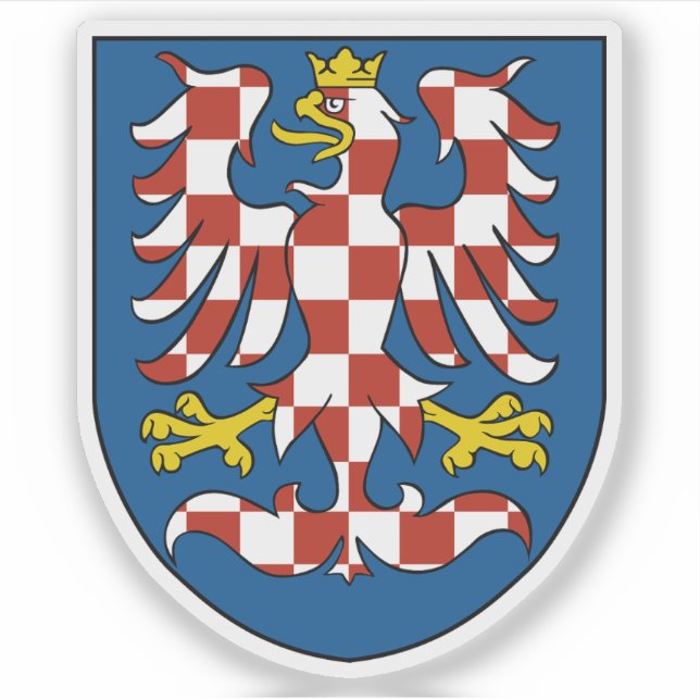 Pegatina Escudo de Moravia, región histórica (Anverso)