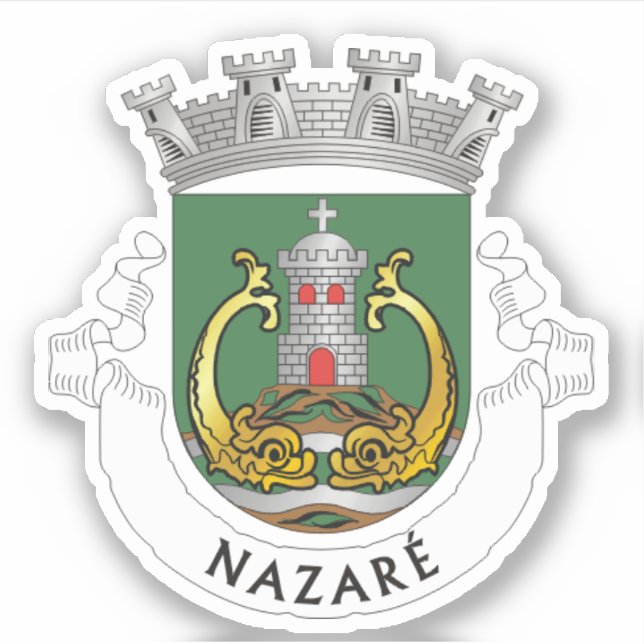 Pegatina Escudo de Nazaré, Portugal (Anverso)