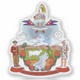 Pegatina Escudo de Nepal (1962-2008)