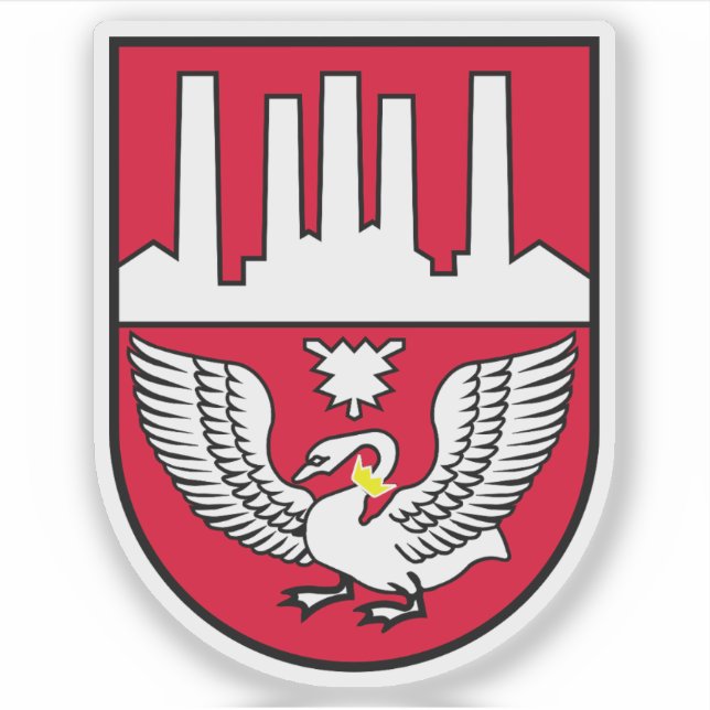 Pegatina Escudo de Neumünster, Alemania (Anverso)