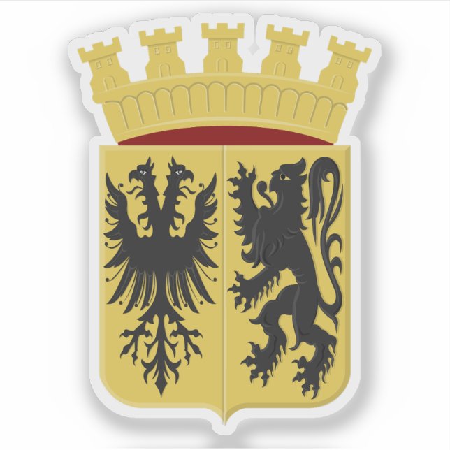 Pegatina Escudo de Ninove (Bélgica) (Anverso)