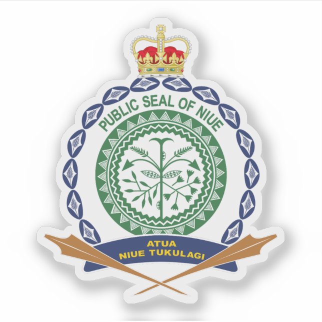 Pegatina Escudo de Niue (Anverso)