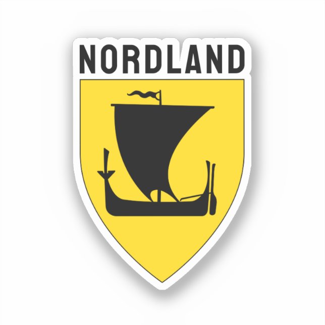 Pegatina Escudo de Nordland fylke - NORUEGA (Anverso)