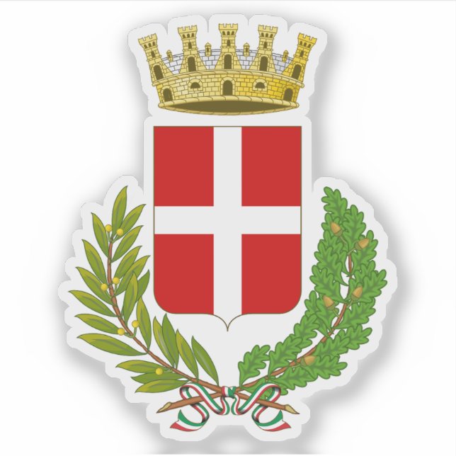 Pegatina Escudo de Novara (Italia) (Anverso)