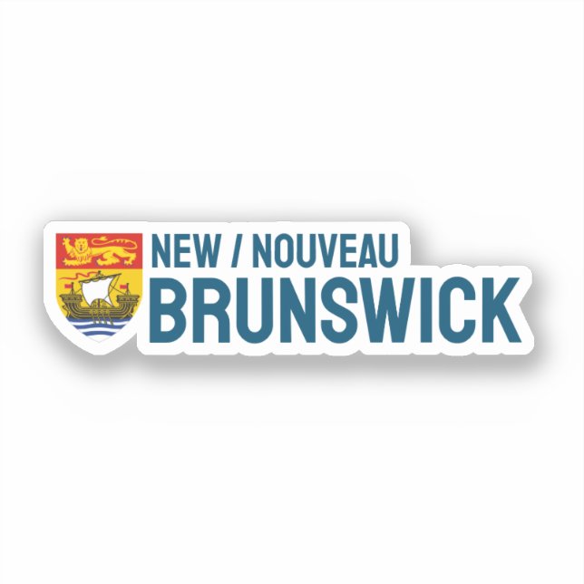 Pegatina Escudo de Nueva Brunswick (Canadá) (Anverso)