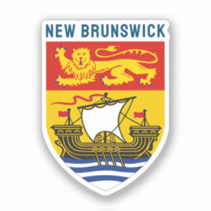 Pegatina Escudo de Nueva Brunswick (Canadá)