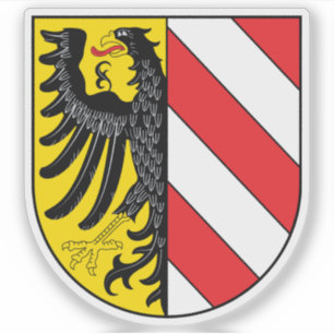 Pegatina Escudo de Nuremberg (Nürnberg), Alemania