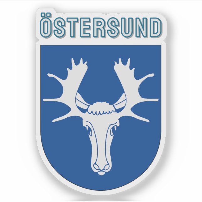 Pegatina Escudo de Östersund - Suecia (Anverso)