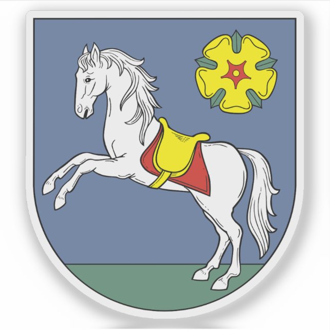 Pegatina Escudo de Ostrava, República Checa (Anverso)