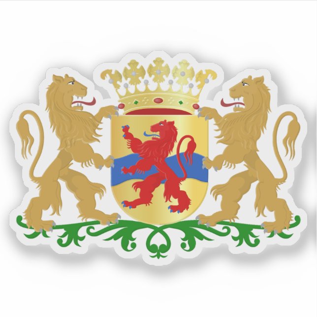 Pegatina Escudo de Overijssel, Países Bajos (Anverso)