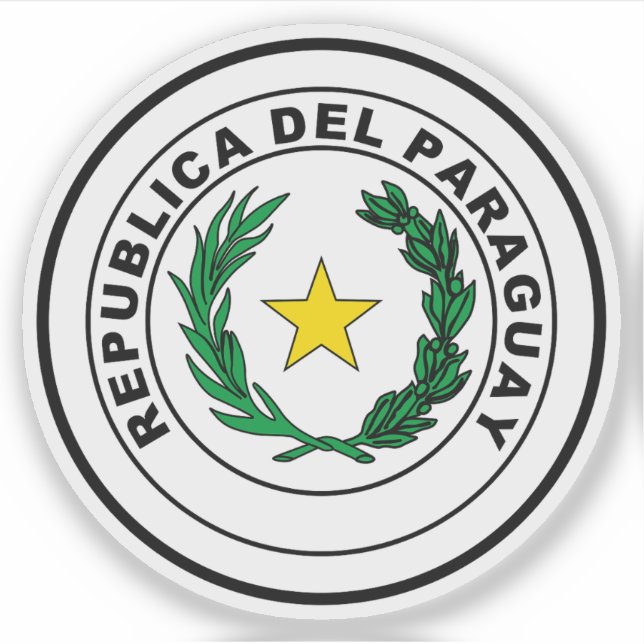 Pegatina Escudo de Paraguay (Anverso)
