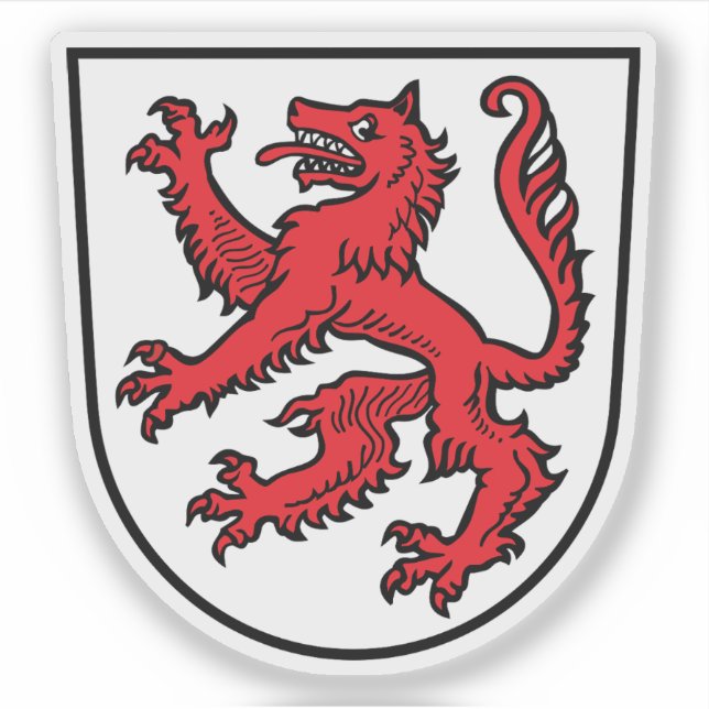 Pegatina Escudo de Passau, Alemania (Anverso)