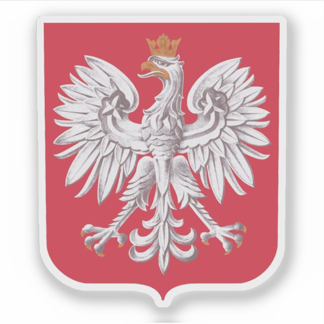 Pegatina Escudo de Polonia - v3 (Anverso)