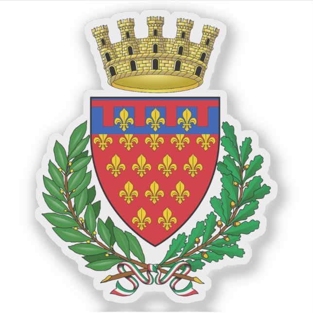 Pegatina Escudo de Prato, Italia (Anverso)