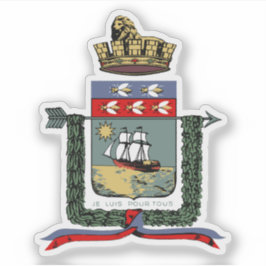 Pegatina Escudo de Puerto Príncipe, Haití