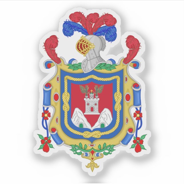 Pegatina Escudo de Quito, Ecuador (Anverso)