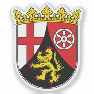 Pegatina Escudo de Renania-Palatinado (Alemania)
