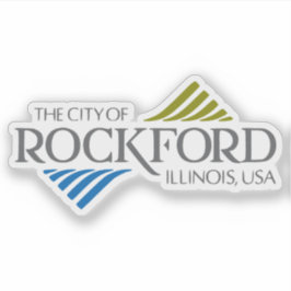 Pegatina Escudo de Rockford, Illinois, EE. UU.