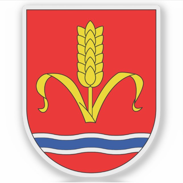 Pegatina Escudo de Ruggell, Liechtenstein (Anverso)