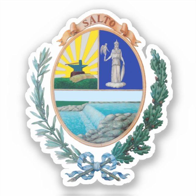 Pegatina Escudo de Salto, Uruguay (Anverso)