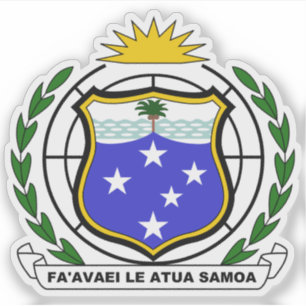 Pegatina Escudo de Samoa Occidental (1951-1962)