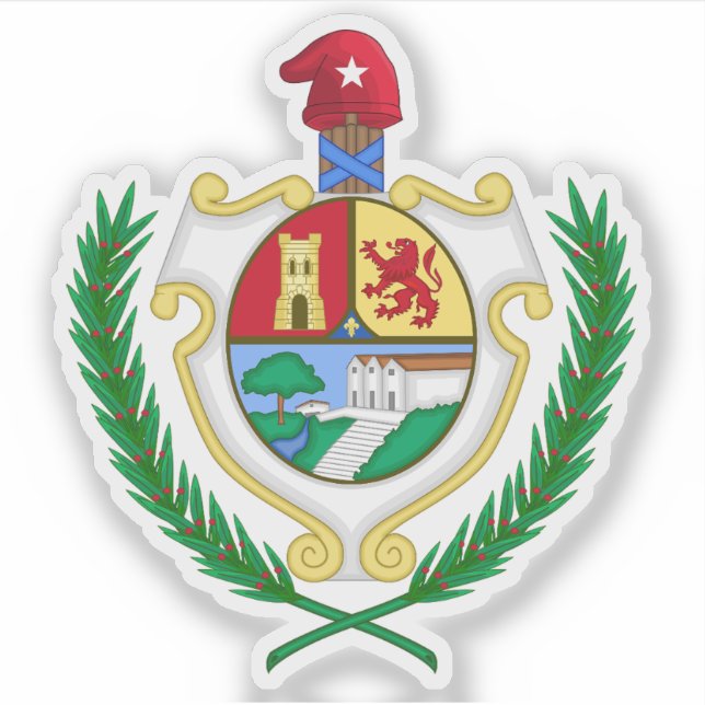 Pegatina Escudo de San Antonio de los Baños, Cuba (Anverso)