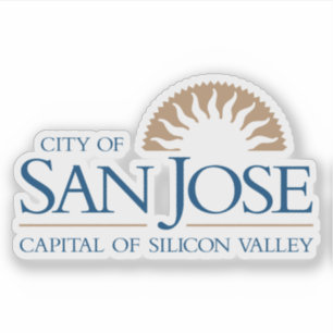 Pegatina Escudo de San Jose (San José), California, EE. UU.