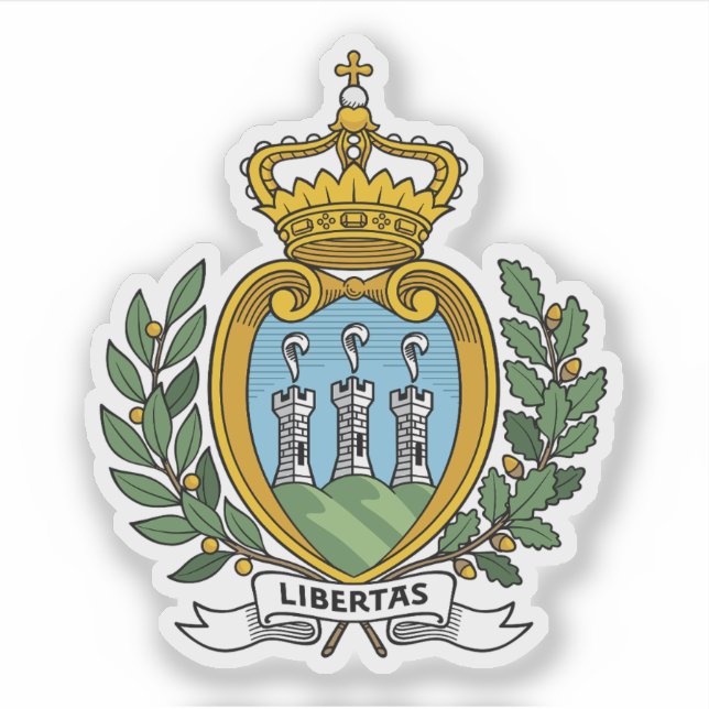 Pegatina Escudo de San Marino (Anverso)