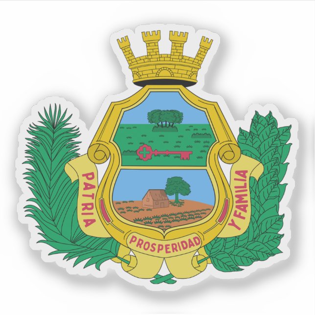 Pegatina Escudo de Santa Clara, Cuba (Anverso)