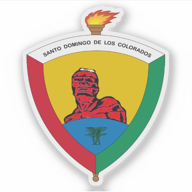 Pegatina Escudo de Santo Domingo, Ecuador (Anverso)