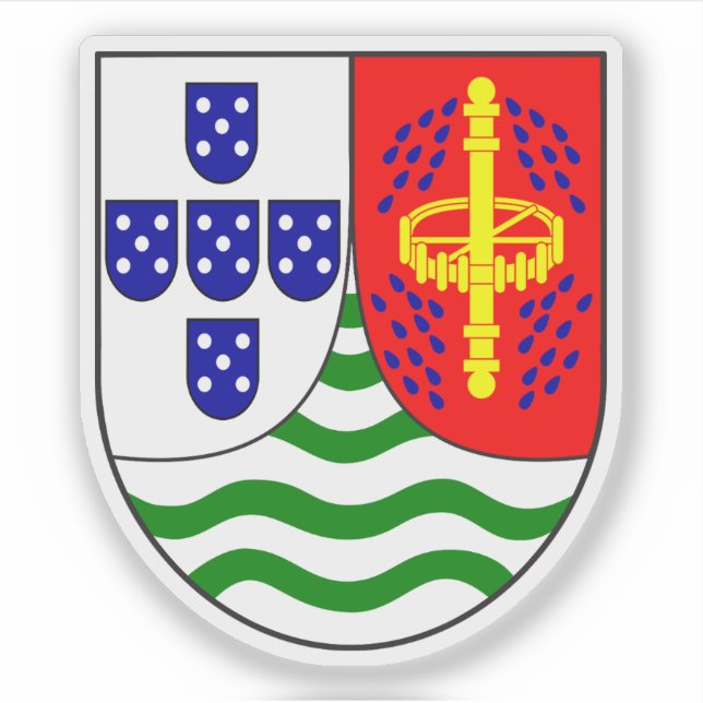 Pegatina Escudo de Santo Tomé y Príncipe (1935-1975) (Anverso)