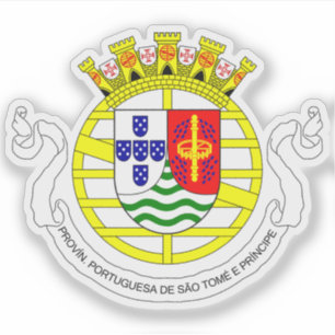 Pegatina Escudo de Santo Tomé y Príncipe (1951-1975)