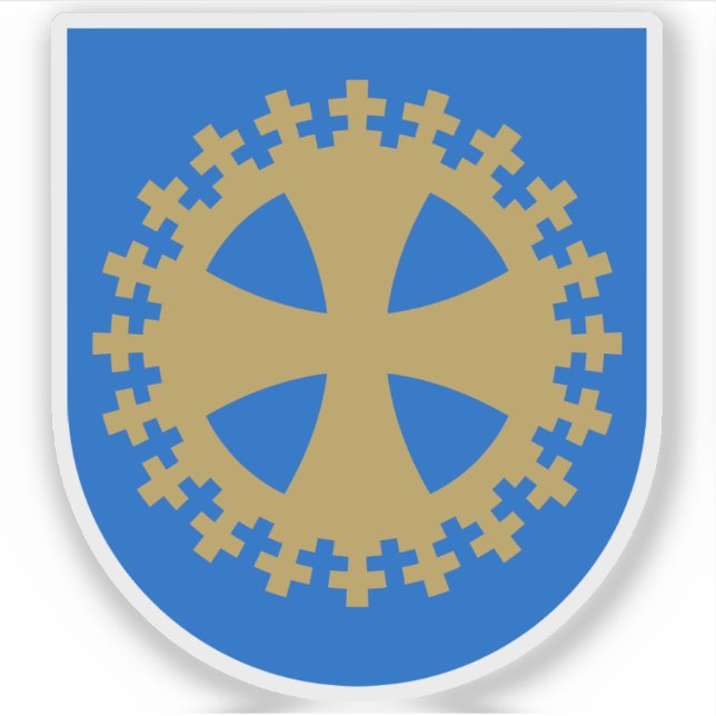 Pegatina Escudo de Sastamala (Karkku), Finlandia (Anverso)