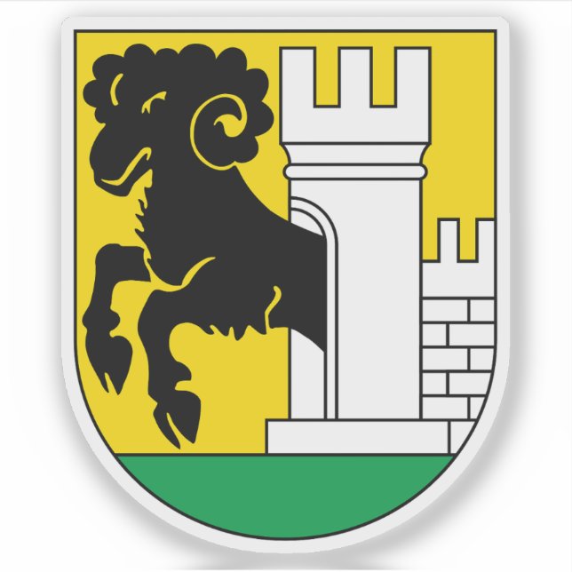 Pegatina Escudo de Schaffhausen (Suiza) (Anverso)