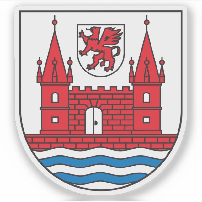 Pegatina Escudo de Schwedt, Alemania (Anverso)