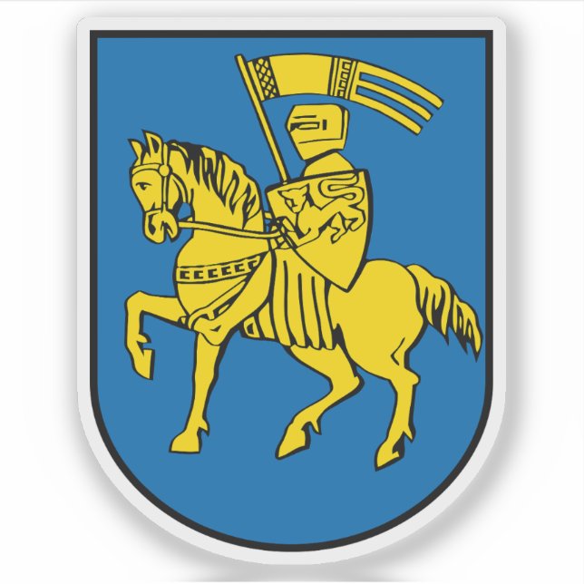 Pegatina Escudo de Schwerin, Alemania (Anverso)