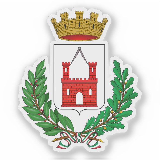Pegatina Escudo de Sesto San Giovanni, Italia (Anverso)