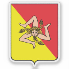 Pegatina Escudo de Sicilia (Italia)