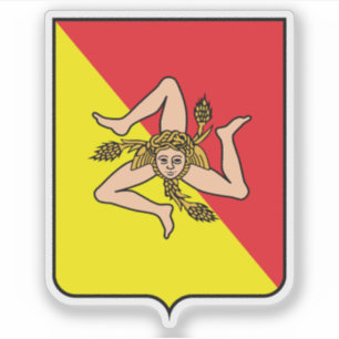 Pegatina Escudo de Sicilia (Italia)