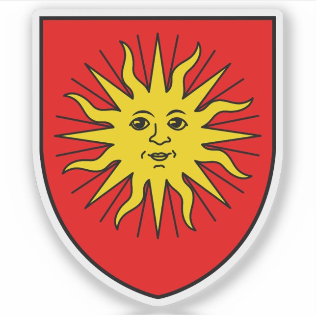 Pegatina Escudo de Sierre, Suiza (Anverso)