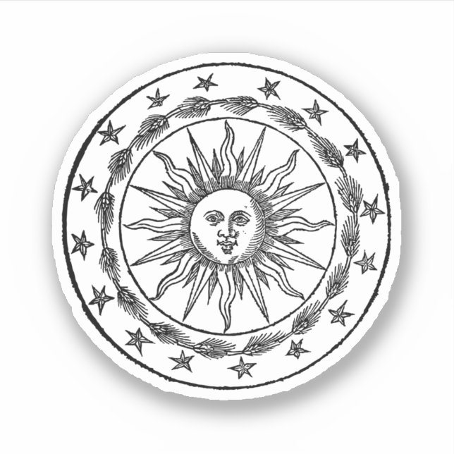 Pegatina Escudo de sol. (Anverso)