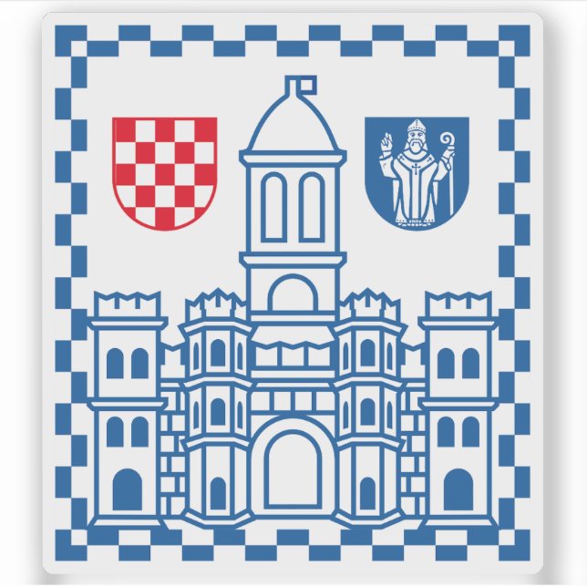 Pegatina Escudo de Split (Croacia) (Anverso)