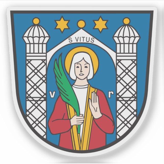 Pegatina Escudo de St. Veit an der Glan, Austria (Anverso)