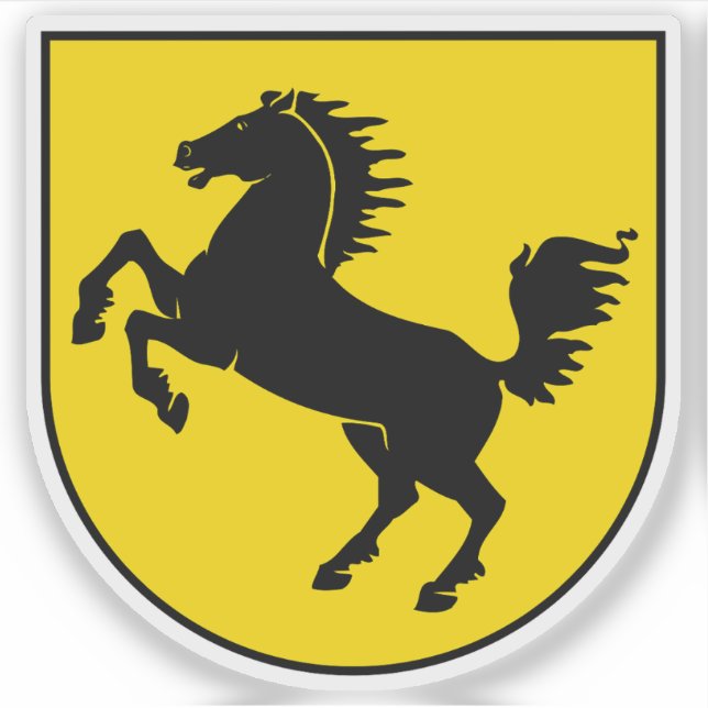 Pegatina Escudo de Stuttgart, Alemania (Anverso)