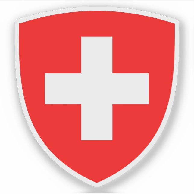 Pegatina Escudo de Suiza (Anverso)