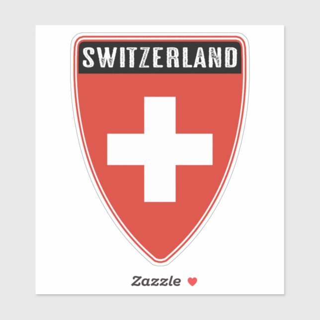 Pegatina Escudo de Suiza (Hoja)