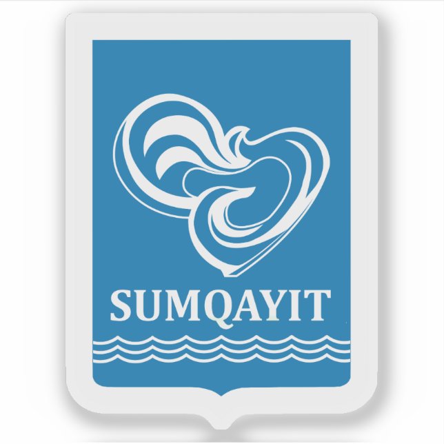 Pegatina Escudo de Sumgait (Azerbaiyán) (Anverso)