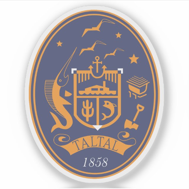 Pegatina Escudo de Taltal, Chile (Anverso)