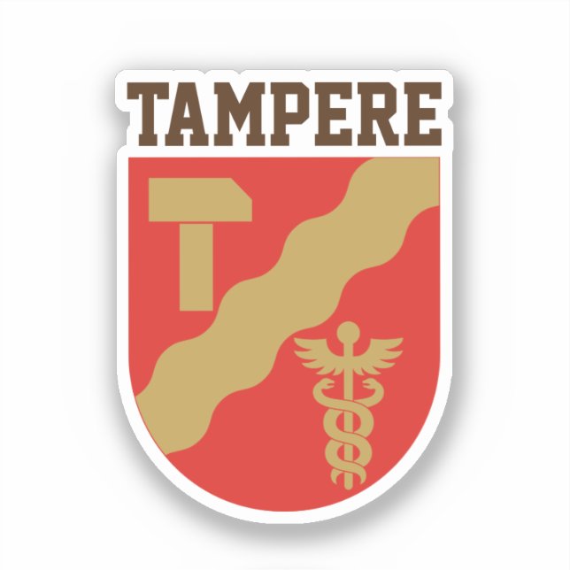 Pegatina Escudo de Tampere (Finlandia) (Anverso)
