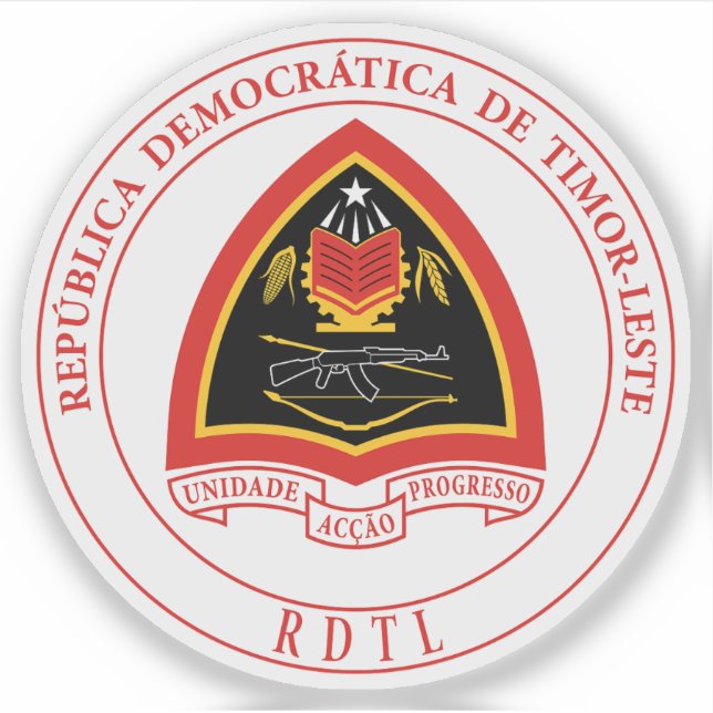 Pegatina Escudo de Timor-Leste (Anverso)